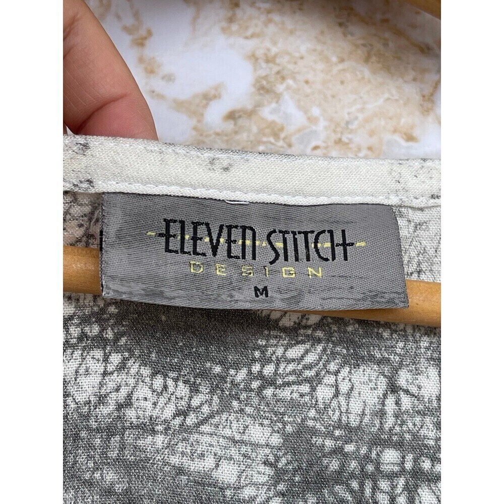 “Eleven Stitch Design Travel Bubble Dress Medium, White/Gray Tie‑Dye Balloon - Picture 9 of 11